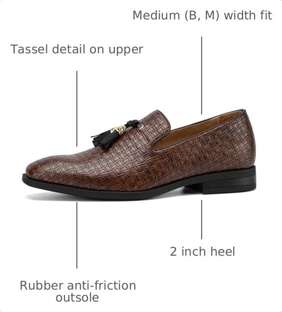 Image of JITAI Men's Lindford Moc Toe Bit Slip-on Penny Loafer Party Shoes