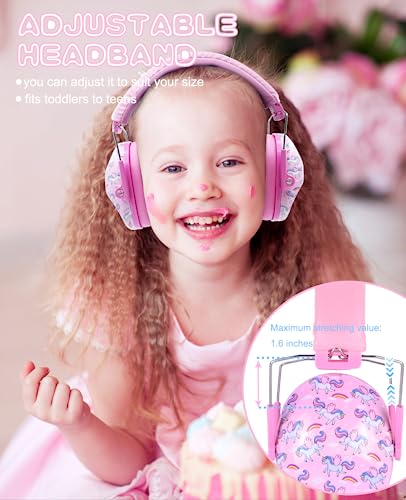 PROHEAR 032 Kids Ear Protection - Noise Cancelling Headphones Ear Muffs for Autism, Toddlers, Children - Pink - Image 4