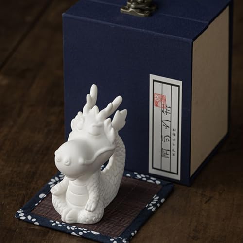 Leap Raupe 開運グッズ 風水 龍神 置物 龍の置物 龍 辰年 龍神 龍神様 セラミック (瞑想ver)