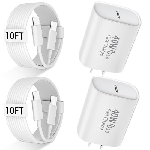 iPhone 18 17 16 15 Charger Fast Charging PD 40W, 10 FT USB C Charging Cable - image 1