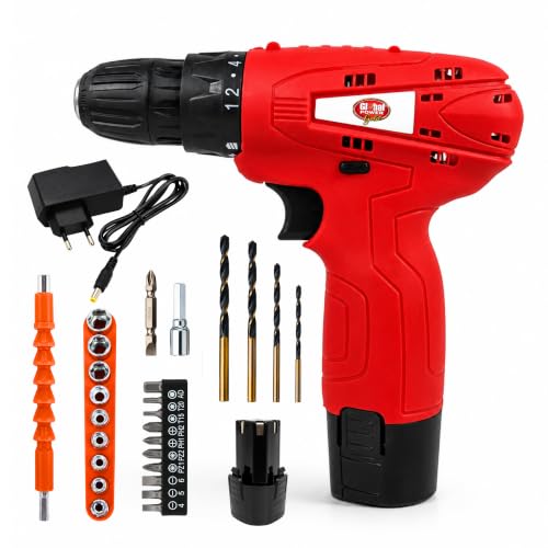 Image of 12V Cordless Drill Driver Home Professional | 24Nm Torque | Cordless ScrewDriver Machine,10mm Chuck | 0-600 RPM | With Drill Kit, 1 Battery & Charger Included 6M Warranty | GPG-BTD-57