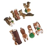 FONDOTIN 8個チュアリス オーナメント 製 小さなリスの飾り マイクロランドスケープ ガーデンバルコニー用装飾品 モデル