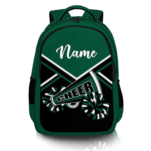 YYLXIA Personalized cheer backpacks for cheerleaders, Cheer backpacks with name, Cheerleading Bag for Women (Darkgreen)