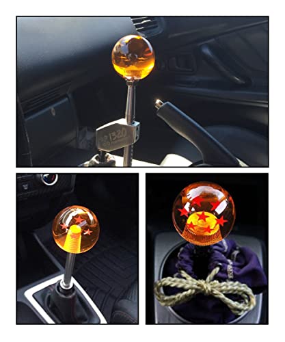 Yakefly Z Star Manual Gear Stick Shift Knob,Z Stars Shift Knob With M8X1.25 M10X1.5 M10X1.25 Adapter,Universal Round Ball Gear Shifter Knobs (4 Star) #TOP5
