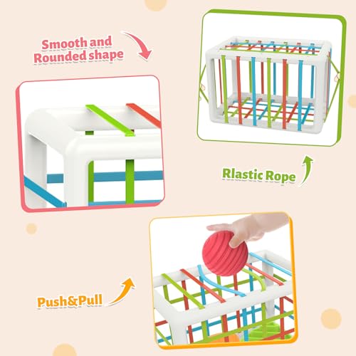 MINGKIDS Infant Plastic Baby Toys 12-18 Months,Baby Sensory Fine Motor Skills Developmental Toys,Gifts For 6 9 12 18 Month Age 1 2 3 4 One Two Year Old Boys Girls Kids, Multi, 12 Pcs