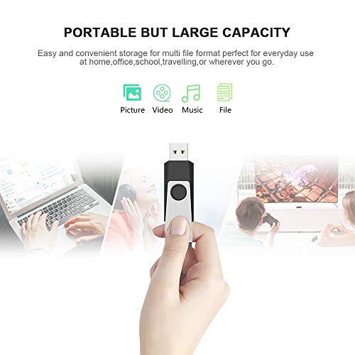 Image of KEXIN 8GB Flash Drive 10 Pack Thumb Drive 8GB Swivel USB Stick with LED Indicator