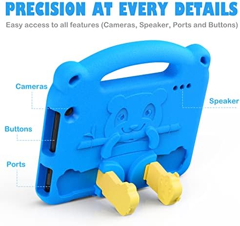 TiMOVO Fire 7 Tablet Case for Kids, Only Compatible with All-New Kindle Fire 7 Tablet (7", 12th Generation, 2022 Release), Full Protective Cover with Handgrip & Stand, Shockproof EVA Foam, Blue
