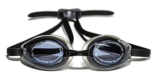 Lunettes de natation optiques noires adulte verre correcteur gauche droite piscine et eau libre