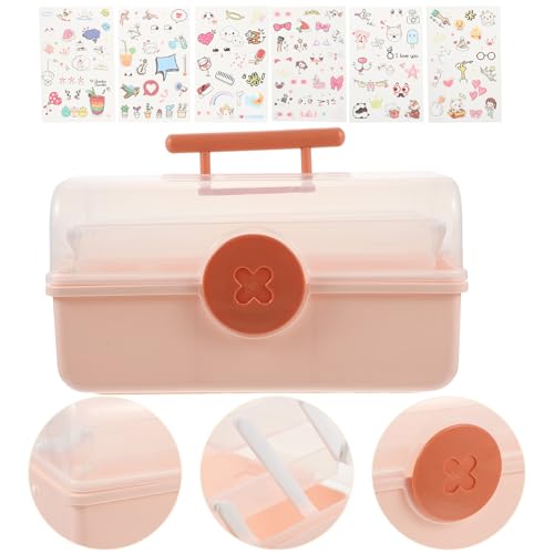 Organizador de accesorios para cabello infantil OSALADI caja rosa multicapa 8
