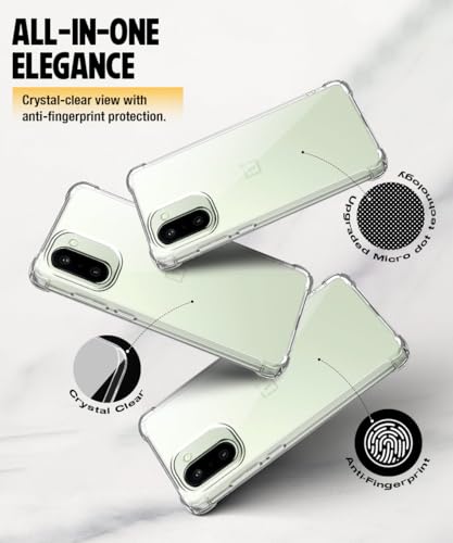 Image of WOW IMAGINE Clear Back Cover Case for 1+ OnePlus 15R 5G 2025 Shockproof Soft TPU Case | Cushioned Edges for Ultimate Protection Back Cover Case - Transparent