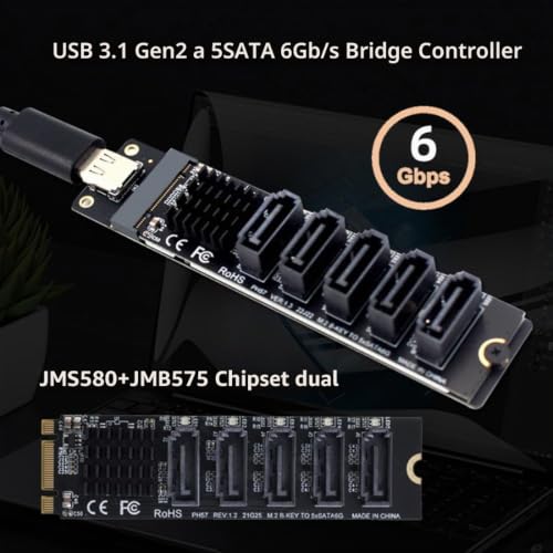 Extensión de puerto de disco duro SATA con adaptador ChenYang USB 3.1 Gen 2 2
