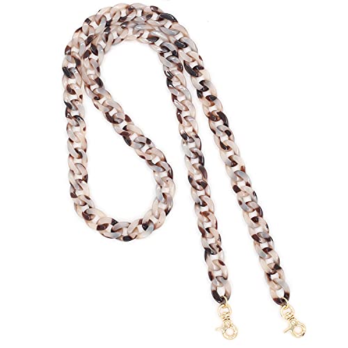 Aumey Clear White Black Brown Acrylic Chain Clutch Purse Strap Handles Bag Handbag Purse Replacement Chains 40 Inches