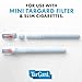 TarGard Universal Slim Cigarette Filter Adapter Converts TarGard Cigarette Filters for Use with Slim Cigarettes (Fits Popular Slim Cigarette Brands, 20 Pack, White)