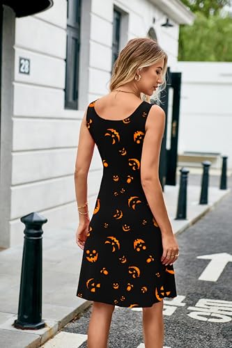 Image of Herou Summer Beach Dresses for Women A Line Sleeveless Tank Dress | Casual,Scoop Neck,Soft,Knee Length,Breathable