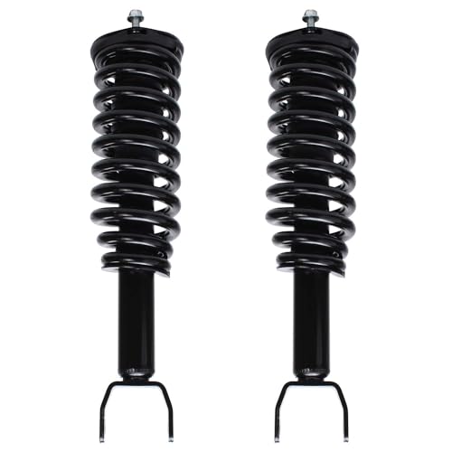 Image of Detroit Axle - 2WD Front Struts + Sway Bars + Inner & Outer Tie Rods Replacement for 2005-2009 Dodge Dakota Mitsubishi Raider - 8pc Set