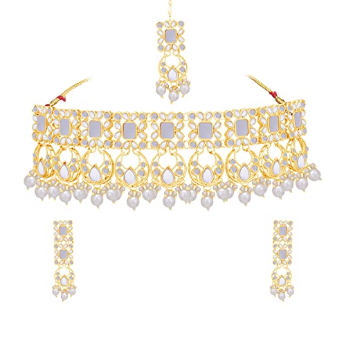 Image of Sukkhi Gold Plated Choker Necklace Set For Women