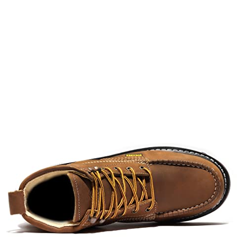Image of Bonanza Boots FRONTIER DUAL 6 inch Moc Toe Work Boot - Premium Leather, Comfort Insole & Tough Wedge Outsole