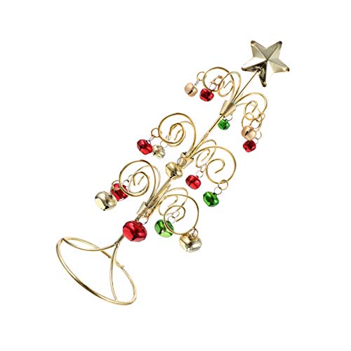 Amosfun Ornamentos de árvore de Natal para ouro pequeno -1 peça adorável feito minicaleco enfeite de