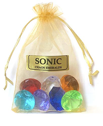 Sonic - 7 Chaos Emeralds Gems IN A BAG - By AAA WORLD