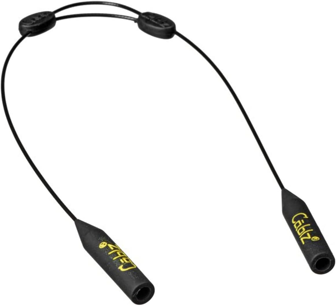 Zipz Adjustable Eyewear Retainer | Adjustable, Lightweight, Low Profile, Off-The-Neck Eyewear Retainer Strap | Black