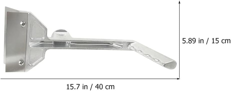 Yardwe Skillet Scraper Stone Outdoor Grill Scraper Griddle Scraper Tool Stainless Steel Fry Pan Barbecue Scraper with Long Handle Non Stick Cleaning Kit 420 Stainless Steel