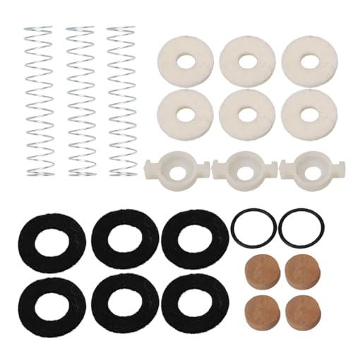 VOANZO Kit de reparación de Instrumentos Musicales de Trompeta, Incluye Muelle de pistón, Almohadillas...