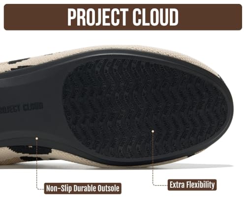 Image of Project Cloud Womens Flats Memory Foam Ballet Flats for Women (Prospect) | Memory Foam Insole and Lightweight Design - Non-Slip Sole Comfortable and Durable Womens Flats for All Occasions