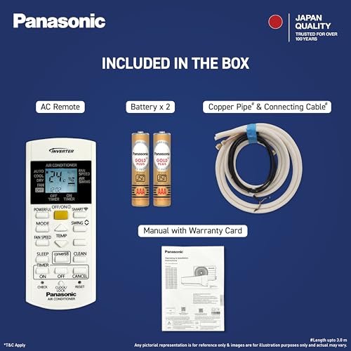 Image of Panasonic 1.0 Ton 3 Star,New star rated,Premium WiFi Inverter Smart Split AC(DustBuster Tech,Matter Enabled, AI, Higher Airflow, Copper Cond.,8-1 Convertible, 2-Way,PM0.1 Filter,CS /CU-SU12BKY3W,White)