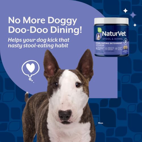Image of NaturVet Stool Eating Deterrent with Breath Aid for Dogs - 130 Count | Helps Deter Dogs from Eating Stool, Reduces Stool Odor & Supports Healthy Digestion, Chewable Tablets