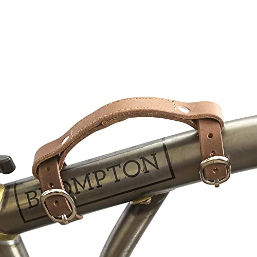Leather Mini Carry Handle for Brompton Bike Handgrip Bike Bicycle Frame Carrying Light Brown