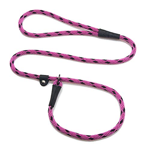 Mendota Products Dog Slip Lead, 3/8"x4', Black Ice Raspberry