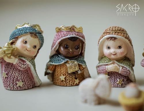 Sacro, Presépio Natal Completo Baby Infantil 10 Peças 5,6cm