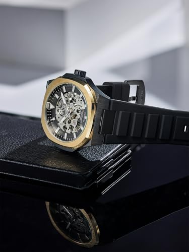 Image of French Connection Autaros Skeleton Dial Silicone Automatic Watch for Men - FCA31BB