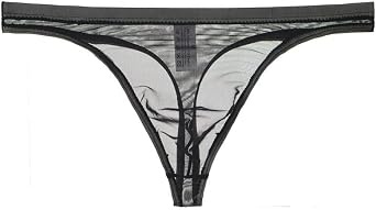 Mens Sheer Transparent G String Brief See Throughthong Underwear Sexy Ultra-Thin Breathable Bikini Trunks