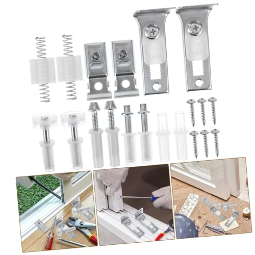 Kit de reparación para puertas plegables con ruedas guía y piezas pivotantes para puertas corredizas de clóset, incluye herrajes duraderos para instalación fácil y uso prolongado miniatura 7