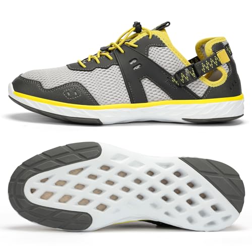 Water Shoes Men, Hiking Sandals for Men Quick Drying Swim Aqua Tennis Sneakers for Summer Outdoor