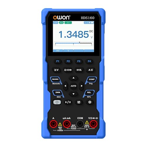 HDS160 OWON Oszilloskop Multimeter 2 in 1 Funktion 1MHz Oszilloskop mit 60.000 Zählern Digitales Multimeter Multifunktionales Messgerät
