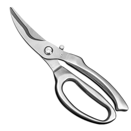 Mnuvxzaewf Silver Multi-Purpose Heavy Duty Kitchen Stainless Steel Scissors