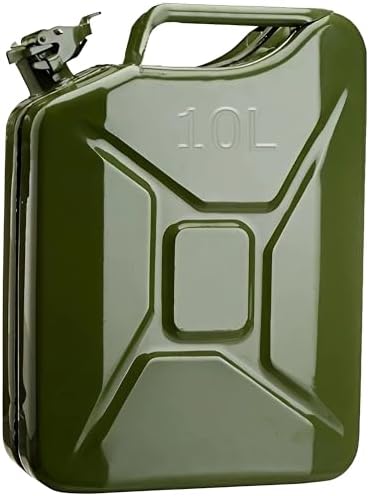Tanica Militare Carburante 10 Litri - Omologata UN, In Metallo, Per Liquidi Infiammabili