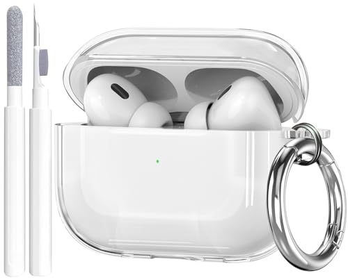 OTOPO for Airpods Pro 3 Case Clear with Cleaning Kit 2025 Soft TPU Transparent Apple AirPods Pro 3rd Generation Protective Cover Skin Women Men for iPod Pro3 Case -Clear