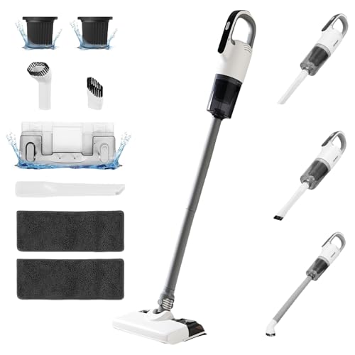 La Mejor Lista de Aspiradora Inalambrica los más recomendados. 42 ROWIDE Aspiradora Inalámbrica,19000Pa 4 en 1 Aspiradora Portátil Potente Succión con Depósito de Agua,Filtro HEPA,Cepillo Antiácaros,Apta para Todo Tipo de Suelos,Pelos de...