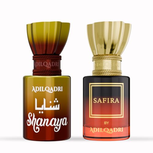 Image of Adilqadri Shanaya & Safira Attar Combo | Arabic French & Rich Luxury Fragrance | Long Lasting Non Alcoholic Roll-On Perfume Oil for Men & Women | Pack of 2 x 5.5ml