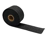 Newtex ZetexPlus 2 inches x 15 feet Black Exhaust Header Wrap, Fiberglass Heat Tape, High Temp...