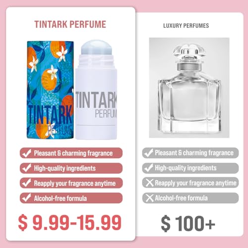 Tintark Solid Perfume Stick, Feminine Floral Eau de Parfum Inspired by GUCCI BLOOM, Jasmine Tuberose Rangon Creeper Notes, Long Lasting, Travel Size 0.53oz