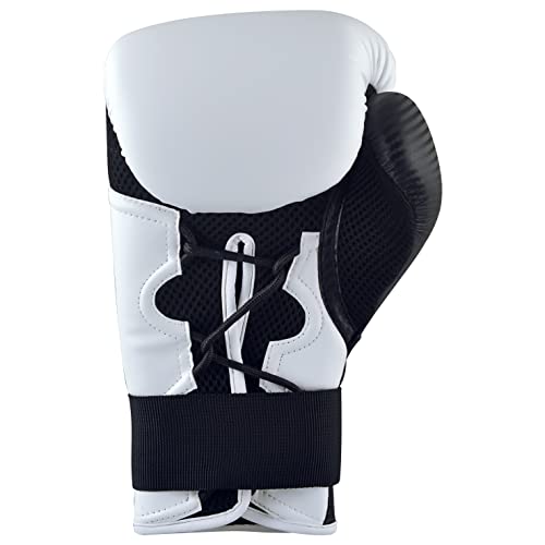Adidas Hybrid 250 Elite Boxing Training Gloves - For Boxing, Kickboxing, Mma, Bag, Training & Fitness - Boxing Gloves For Men, Women & Kids - Weight 8, 10, 12, 14, 16 Oz (14Oz, White/Black) #TOP2