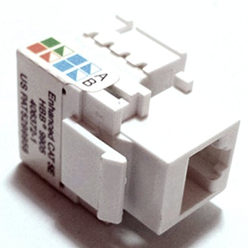 CESS RJ45 CAT5e Ethernet Network Modular Toolless Keystone Snap-in Jacks Punch-Down (10 Pack) - Thumbnail 3
