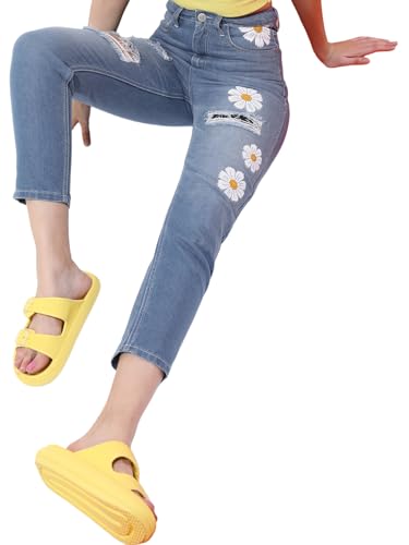 Image of Tokyo Talkies Women's Regular Fit Cropped Jeans| Mid-Rise| Jeans Pant
