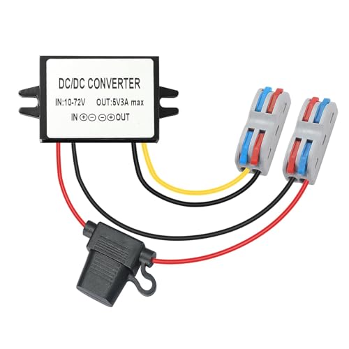 DC 10-72v Down to 5V 3A 15W DC Converter est adapté pour Les équipements de réduction de Tension étanches sur Les chariots de Golf et Les chariots...