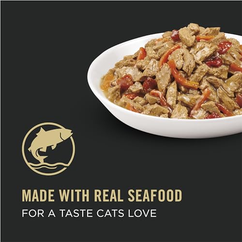 Purina Pro Plan Complete Essentials Seafood Stew Entree in Sauce or Gravy Wet Cat Food, 3 oz., Case of 24