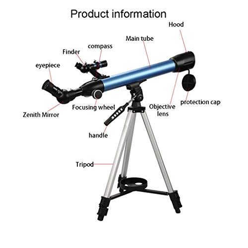 Telescopio Refractor para Astronomía Apertura 50mm Tripode Ajustable miniatura 4